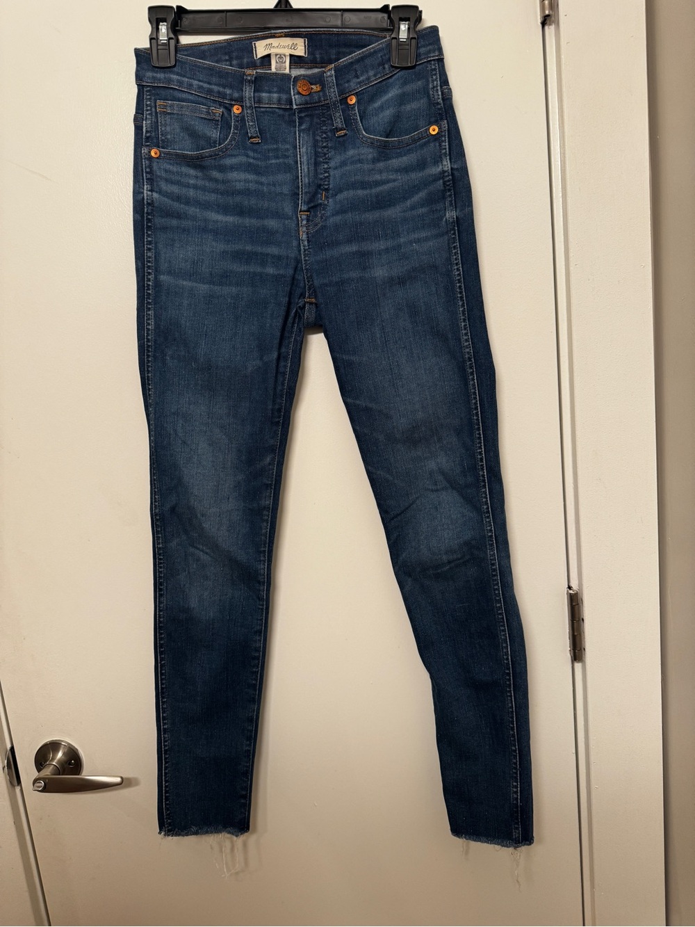 Madewell High-Rise Skinny Jeans - Dark Wash Blue